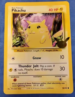 Pokemon Pikachu TCG Celebrations Promo Jumbo Oversized Card 58/102 - Image 1