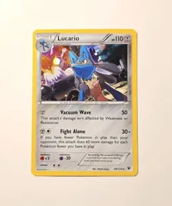 Pokemon Lucario 63/124 Holo Rare Fates Collide NM - Image 1