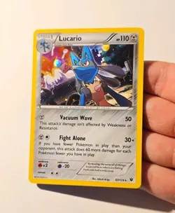 Pokemon Lucario 63/124 Holo Rare Fates Collide NM - Image 3
