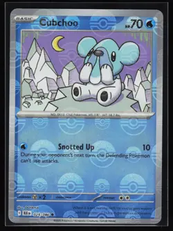 Pokemon Cubchoo (Poke Ball Pattern) 025/086 Black Bolt Common NM - Image 3