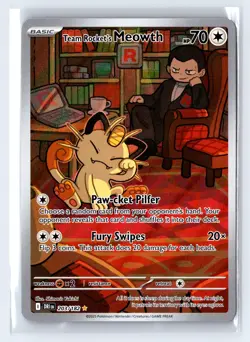 Pokemon Team Rocket's Meowth (Illustration Rare) #203 Destined Rivals - Image 1