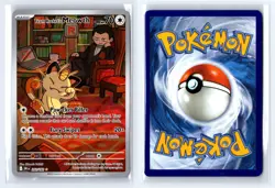 Pokemon Team Rocket's Meowth (Illustration Rare) #203 Destined Rivals - Image 3