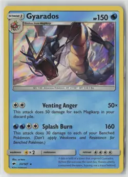 Gyarados 33/147 Holo Rare Burning Shadows Pokemon NM - Image 1
