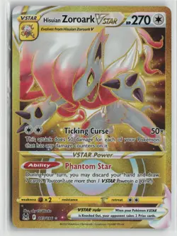 Hisuian Zoroark VSTAR 213/196 Secret Rare Lost Origin Pokemon NM - Image 1