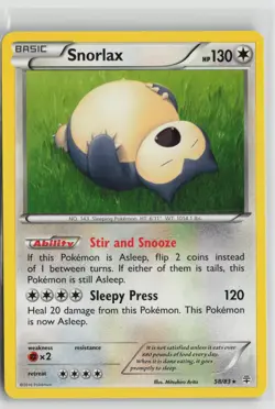 Snorlax 58/83 Rare Generations Pokemon NM - Image 1
