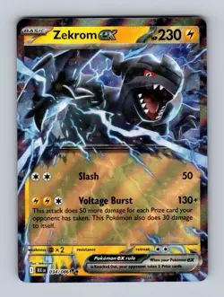 Zekrom ex 034/086 Holo Double Rare Black Bolt Pokemon Near Mint - Image 1