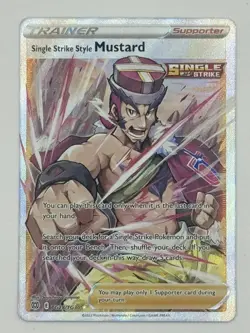 Pokemon Single Strike Style Mustard TG28/TG30 Brilliant Stars Holo NM - Image 1