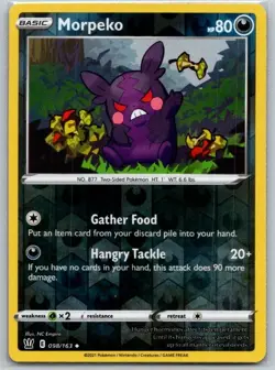 Morpeko 098/163 Uncommon Battle Styles Pokemon Reverse Holo Near Mint - Image 1