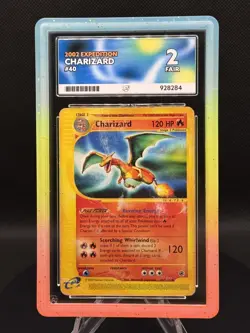 🔥🐉 Pokemon TCG – Charizard (Expedition) – Non-Holo Rare – ACE 2 (FAIR) POP 1! - Image 1