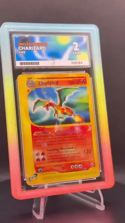 🔥🐉 Pokemon TCG – Charizard (Expedition) – Non-Holo Rare – ACE 2 (FAIR) POP 1! - Image 2