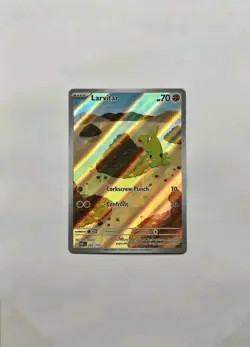 Larvitar 203/197 Illustration Rare Obsidian Flames Pokemon - Image 1