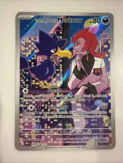 Team Rocket's Murkrow 200/182 Sv10 Destined Rivals Secret Rare Full Art Holo EN - Image 1