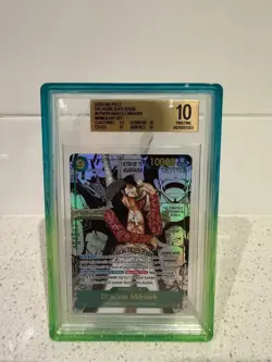 Dracule Mihawk OP14-119 SEC Manga BGS10 10 Graded One Piece PSA 🧩 - Image 1
