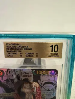 Dracule Mihawk OP14-119 SEC Manga BGS10 10 Graded One Piece PSA 🧩 - Image 2