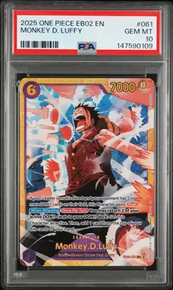 MONKEY D. LUFFY 061 ONE PIECE PSA 10 - Image 1