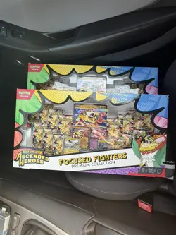 (2) TWO Pokemon Sealed Ascended Heroes Focused Fighters Premium Collection X2 - Image 1