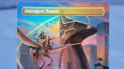 Borderless FOIL AVENGERS TOWER x1 mtg NM Marvel Super Heroes 1 Unc - Image 2