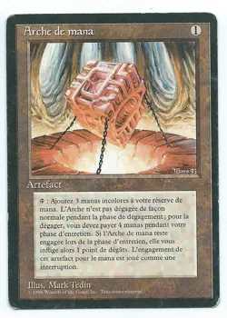 Magic MTG Mana Vault FBB French Foreign Black Border Old Card www_MoxBeta_com - Image 1