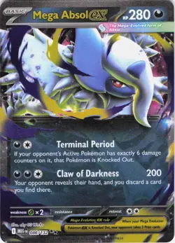 Mega Absol ex Mega Evolution 086/132 Holo Pokemon TCG NM - Image 1