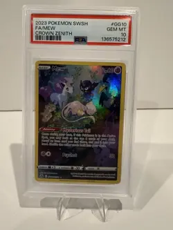 2023 Pokemon Sword And Shield Crown Zenith Fa Mew #GG10 PSA 10 - Image 1