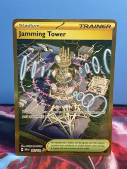 Jamming Tower 243/182 Hyper Rare Destined Rivals Pokemon Holo Near Mint - Image 1