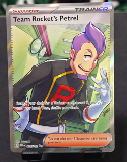 Team Rocket's Petrel 226/182 Holo Ultra Rare English Sv10 Full Art - Image 1