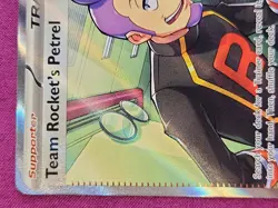 Pokemon TCG Trainer Supporter Team Rocket's Petrel 226/182 LP - Image 4