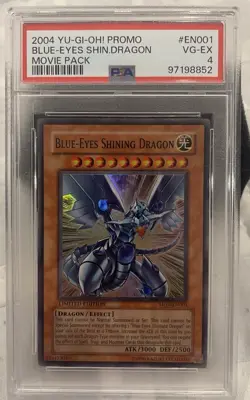 Yu-Gi-Oh! Blue Eyes Shining Dragon MOV-EN001 PSA 4 - Image 1