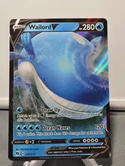 Wailord V 013/073 Holo V Rare Champion's Path Pokemon Near Mint - Image 1