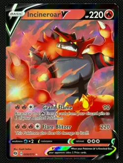 Incineroar V 008/073 Holo V Rare Champion's Path Near Mint - Image 1