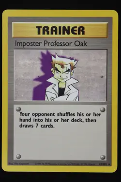 Imposter Professor Oak - 73 - Base Set - Pokemon Card - Lightly Played - Image 1