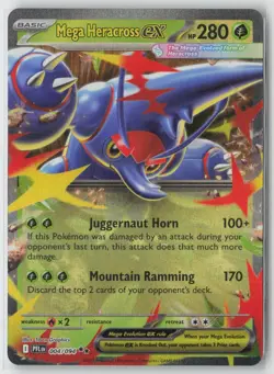 Mega Heracross ex 004/094 Double Rare Phantasmal Flames Pokemon Holo Near Mint - Image 1