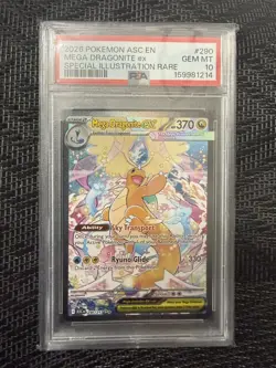 2026 POKEMON ASCENDED HEROES SPECIAL ILLUSTRATION RARE MEGA DRAGONITE EX PSA 10 - Image 3