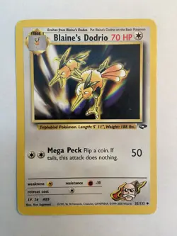 Pokemon Blaine's Dodrio 32/132 Gym Challenge Regular Moderately Played - Image 1