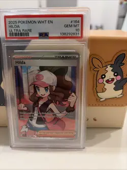 2025 POKEMON WHT EN-WHITE FLARE ULTRA RARE #164 HILDA PSA 10 - Image 1
