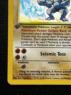 Machamp 8/102 Base Set 1st Edition Holo Rare Pokemon Card NM - Image 3
