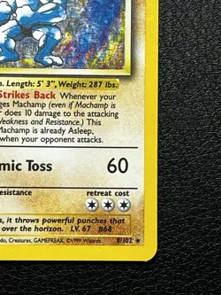 Machamp 8/102 Base Set 1st Edition Holo Rare Pokemon Card NM - Image 4