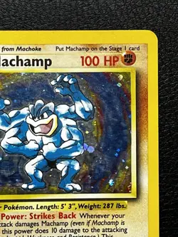 Machamp 8/102 Base Set 1st Edition Holo Rare Pokemon Card NM - Image 5