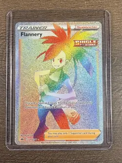 Pokemon Chilling Reign Flannery Trainer Rainbow Full Art 215/198 Secret Rare - Image 1