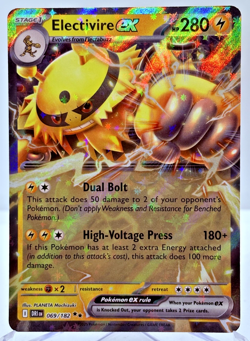 Pokemon TCG Destined Rivals Electivire EX Card 69/182 Near Mint - Image 1