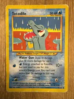 Totodile - 85/105 - Pokemon Neo Destiny Unlimited Card WOTC DAMAGED - Image 1