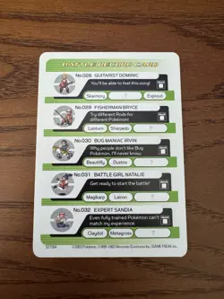 Pokemon TCG Iron Defense Battle Record Card Checklist 52778A 2003 English - Image 2