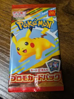 Pokemon Card Game McDonald s MEGA Promotion Card Unopened Pack Pikachu Mac Hap - Image 1