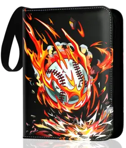 Baseball Card Binder, 400 Pockets with 50 Removable Sleeves, Sports Card Binder - Image 1
