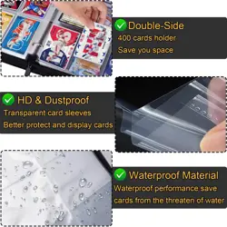 Baseball Card Binder, 400 Pockets with 50 Removable Sleeves, Sports Card Binder - Image 5