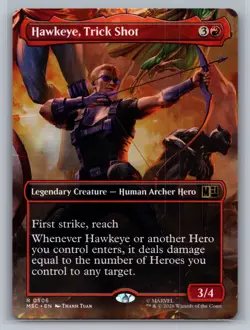 Hawkeye, Trick Shot (Borderless) R Commander: Marvel Super Heroes 506 NM - Image 1