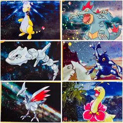 6 Holo Rares Gold Silver to A New World Pokemon Card Lot Ampharos Feraligatr - Image 1