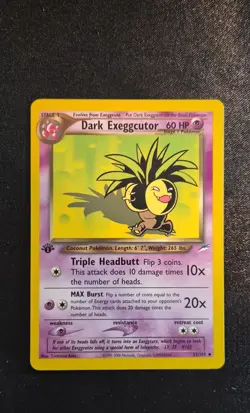 Pokemon Dark Exeggcutor 1st Edition 33/105 Neo Destiny Regular - Image 1