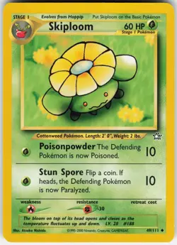 SKIPLOOM 49/111 - POKEMON NEO GENESIS UNLIMITED - NM UNCOMMON - Image 1
