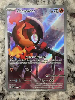 Charcadet 022 Mega Evolution Promo!!! Pokemon Center Exclusive Stamp! - Image 1